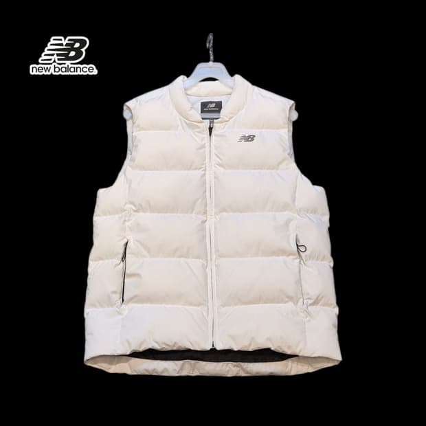 S 뉴발란스 화이트 패딩조끼 