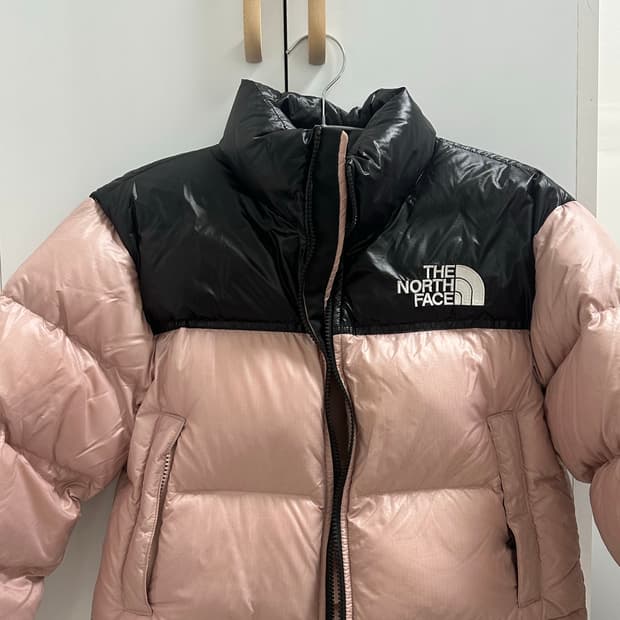 노스페이스 눕시 숏패딩 핑크 s