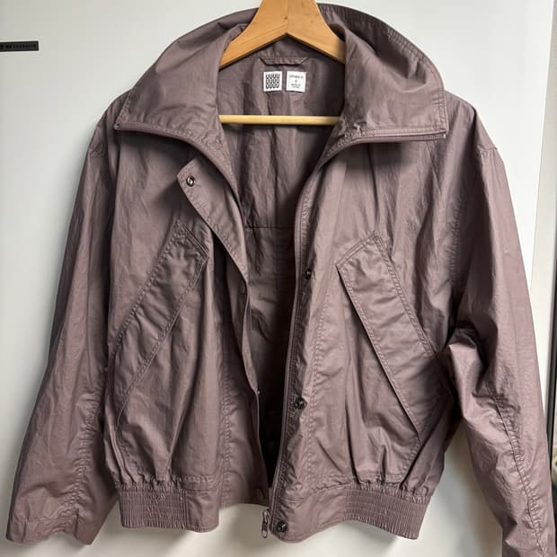 [S] 유니클로 U 크롭 블루종 자켓 퍼플