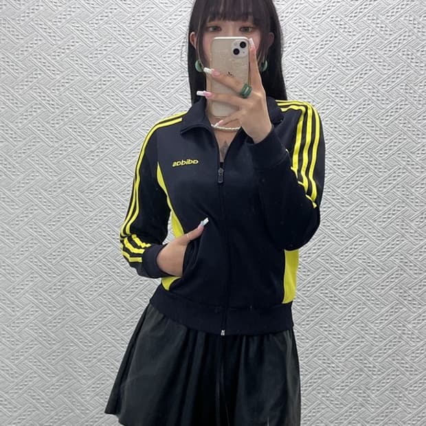아디다스 Y2K 레트로 빈티지 딱붙핏 져지 집업 85 C13872