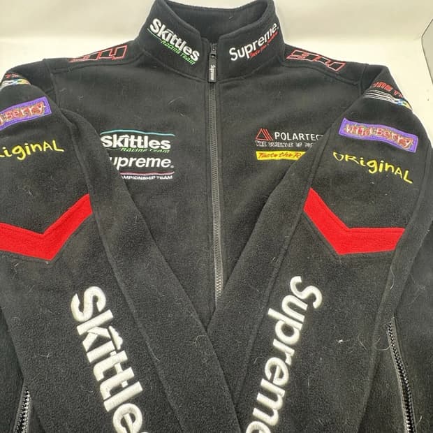 슈프림 x 스키틀즈 폴라텍 자켓 블랙