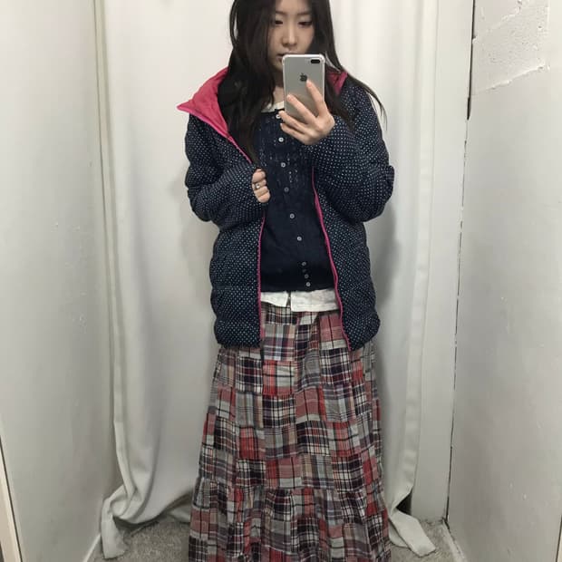 도트 경량 패딩 코디 세트 🤍