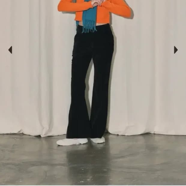 에토스 벨벳 부츠컷 블랙 L