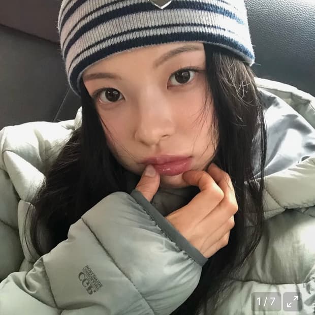 코드그라피 스트라이프 비니 다크네이비