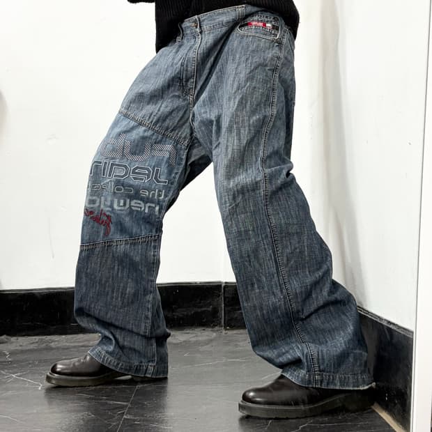 후부 올드스쿨 데님 팬츠