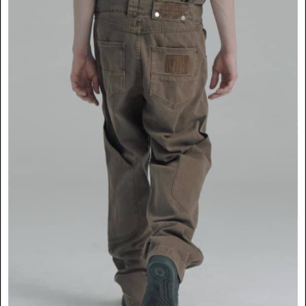플라스틱프로덕트 MPa CALF POCKET PANTS (BROWN) S