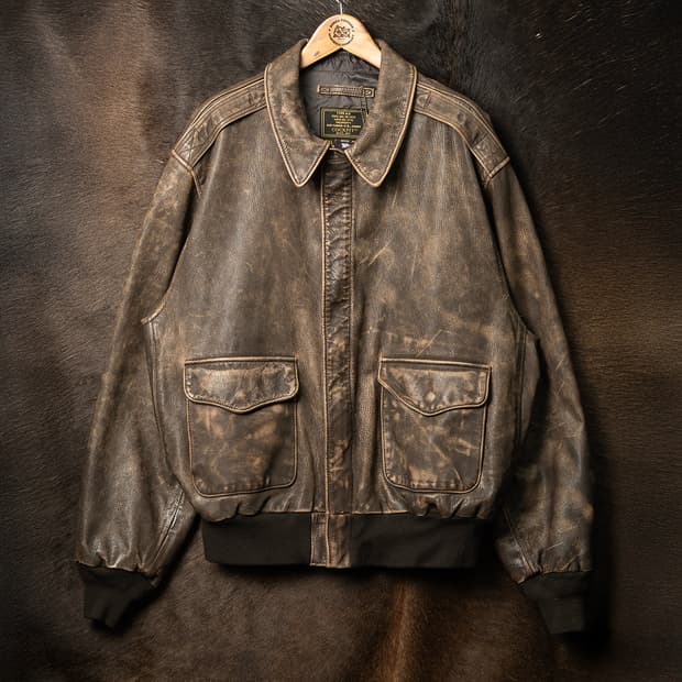 [3XL] COCKPIT USA A-2 레더 플라이트 자켓 고트스킨 