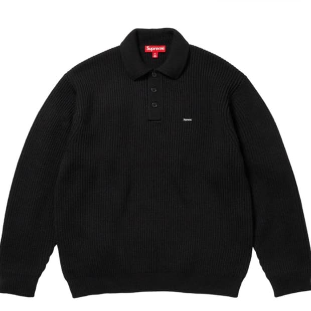 슈프림 스몰 박스로고 폴로 니트 스웨터