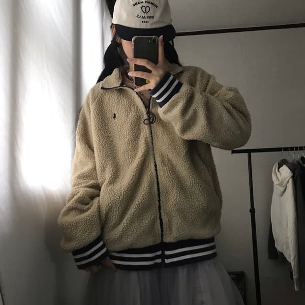 폴로 베이지 후리스