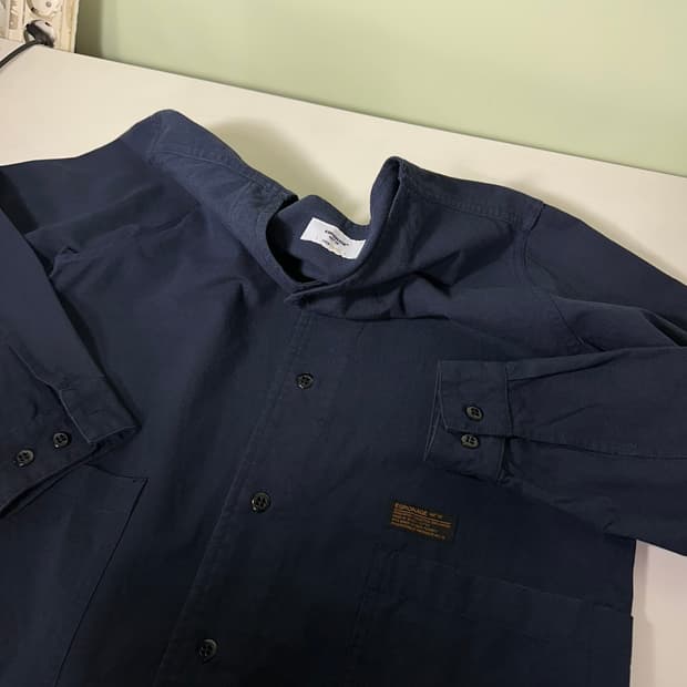 95 S 에스피오나지 코튼 논카라 네이비 코튼자켓