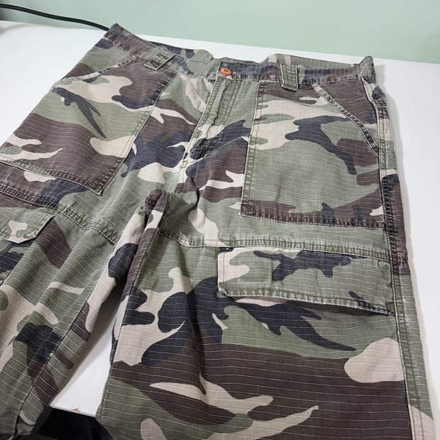 XL 36 빈티지 루즈 와이드핏 복각 유틸리티 코튼 퍼티그팬츠