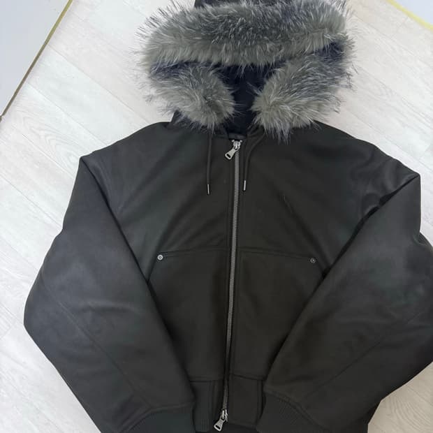 자라 스웨이드 퍼 패딩 자켓