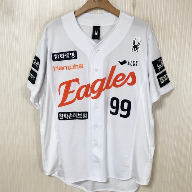 KBO 스파이더 한화이글스 25시즌 어센틱 홈유니폼 L #99 류현진