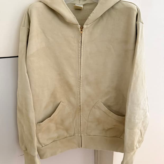 L) 카키스 스테인 집업 후디 옐로우 