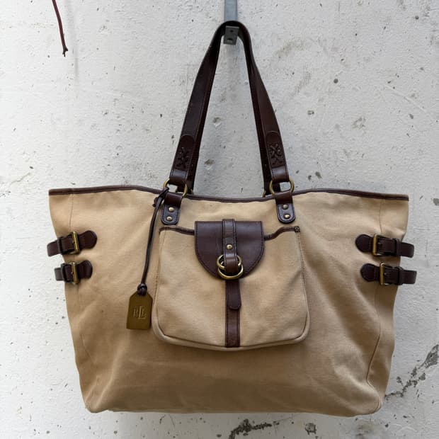 LAUREN RALPH LAUREN CANVAS TOTE 폴로 토트백