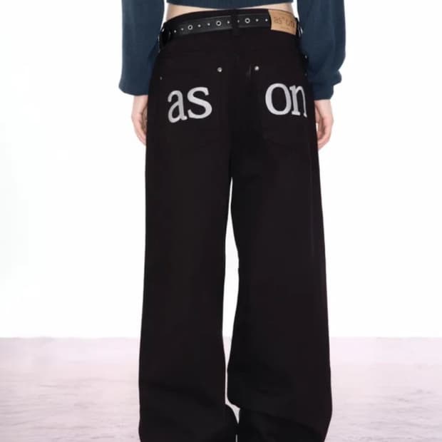 ason SMOG WIDE PANTS / BLACK