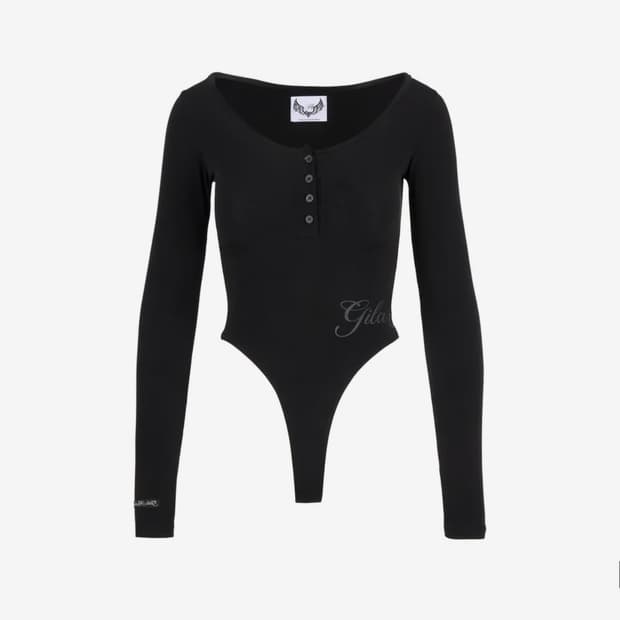 길라아카이브 SIDE SCRIPT LOGO BODY SUIT_BLACK