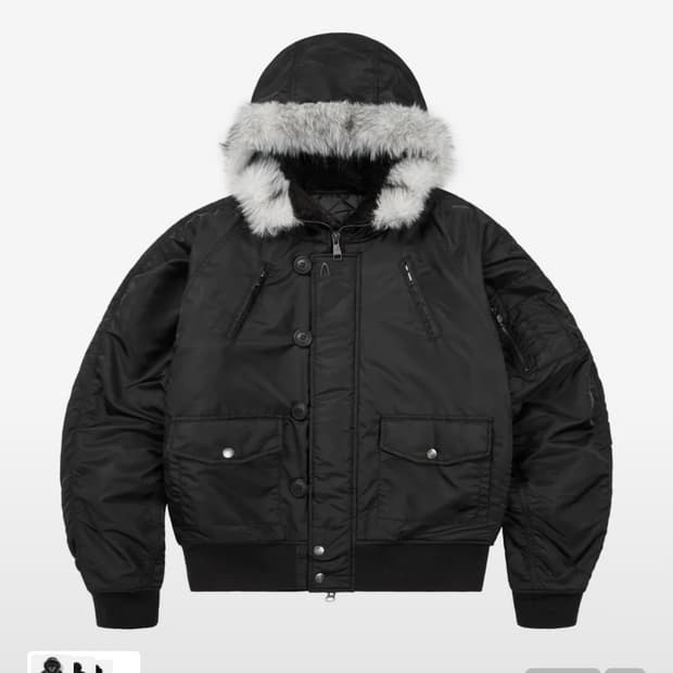 아캄 퍼 패딩 블랙