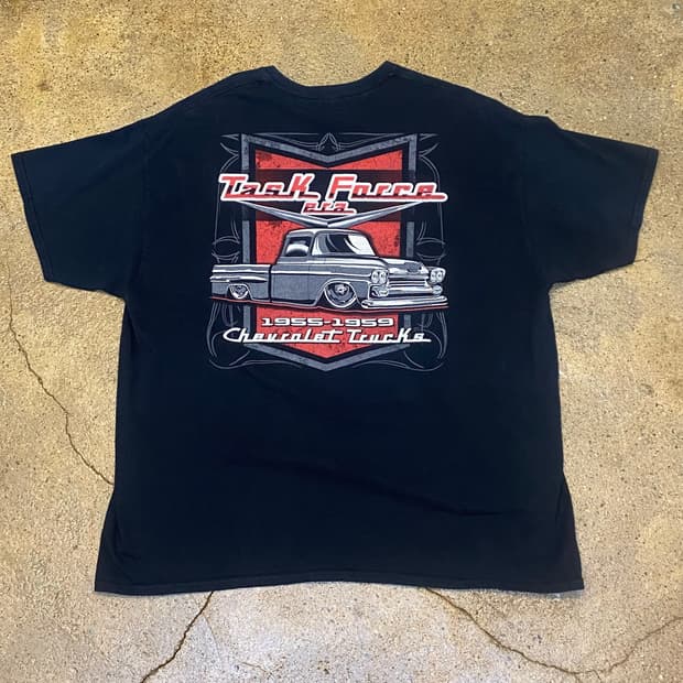 미국 빈티지 타스크 포스 나스카 쉐보레 트럭 프린팅 티셔츠 반팔티