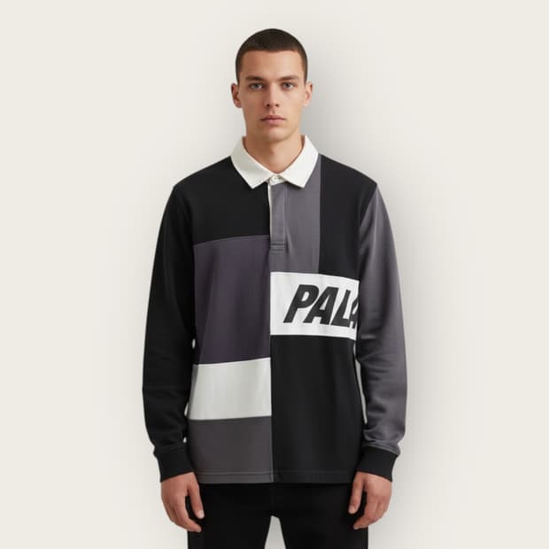 L/ 팔라스 패치워크 럭비 PK 반팔