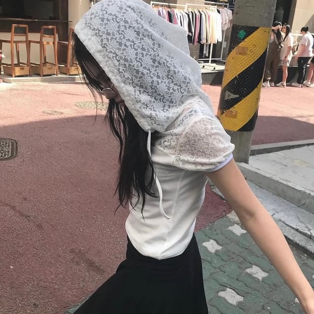 페이즈드 버튼 레이스 후디 탑