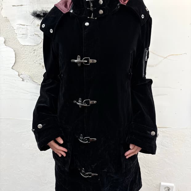 *Authentic*  Fireman Velvet Hooded Coat