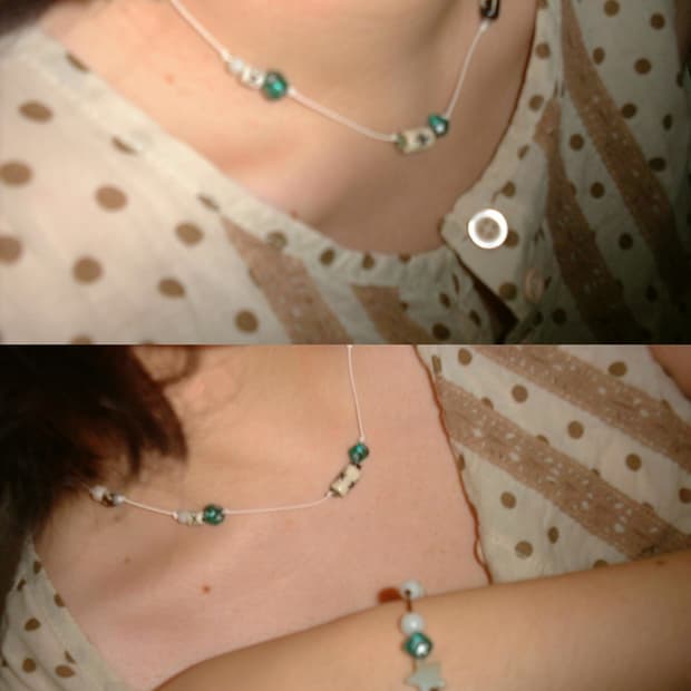 white film light necklace 화이트 필름라이트 목걸이