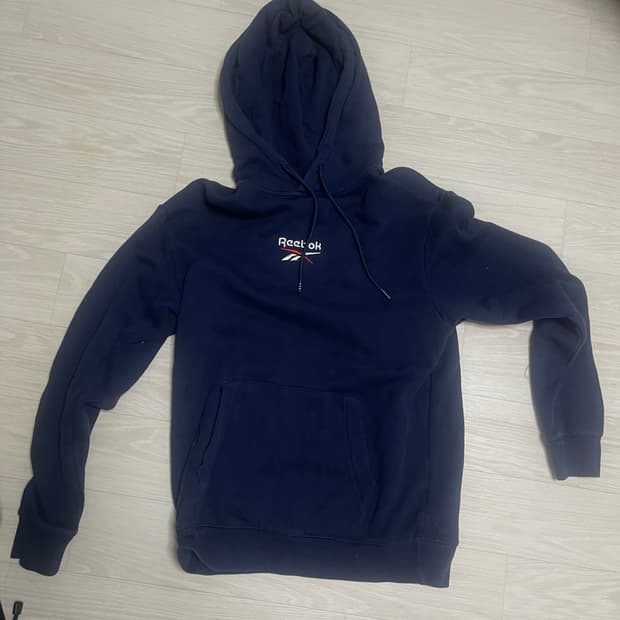 리복 벡터 오버사이즈 로고 후드 - 네이비 / GK0009 