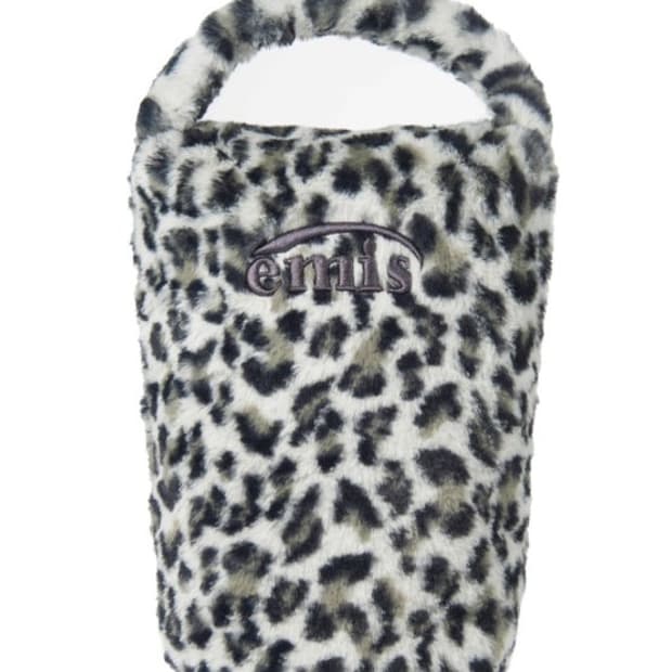 이미스 레오파드 퍼 미니백 그레이