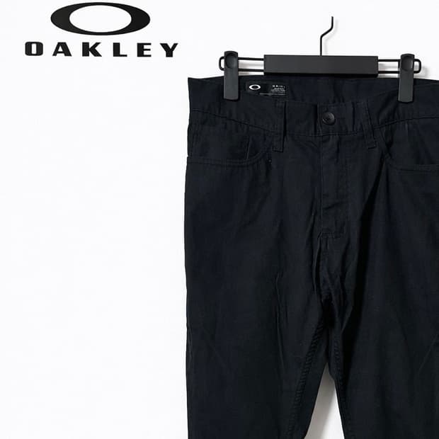 오클리 블랙 슬림핏 팬츠 32X32 스트레치 면바지