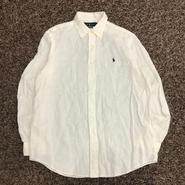 폴로 랄프로렌 화이트 린넨 셔츠