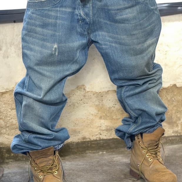 디젤 워크 카펜터 포켓 워싱 데님 팬츠