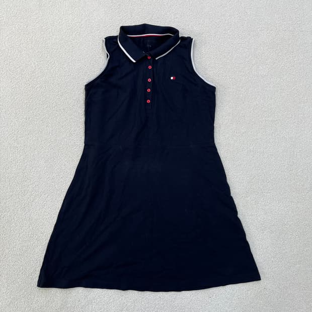 실측확인 타미힐피거 민소매 피케 원피스 0305M