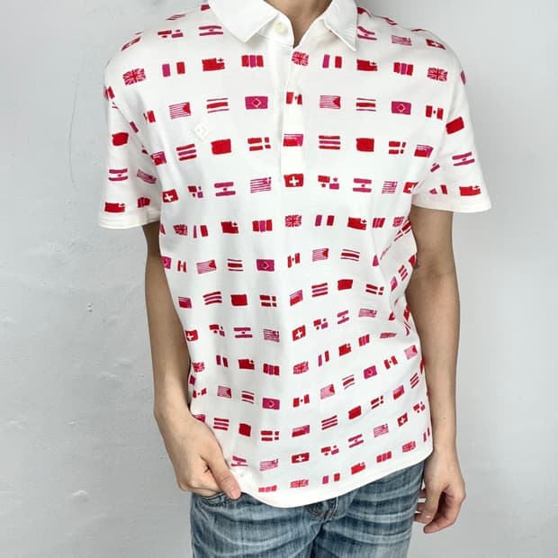 Christian Dior Sports Flag Pattern Polo