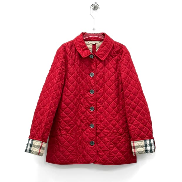 버버리 브릿 레드 퀼팅 자켓