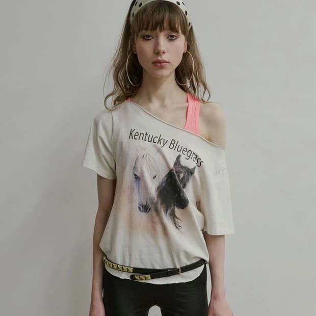 스컬프터 Sheriff Cut Out Tee Dirty White (M)