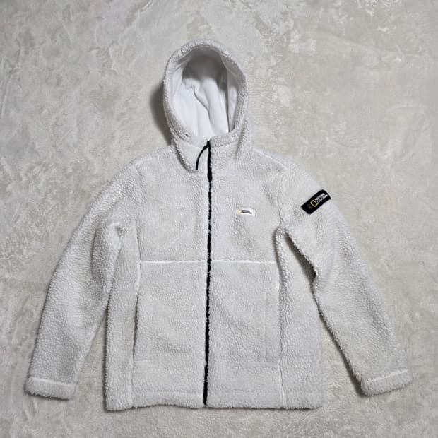 (XS)여성 내셔널지오그래픽 플리스 뽀글이 후드집업