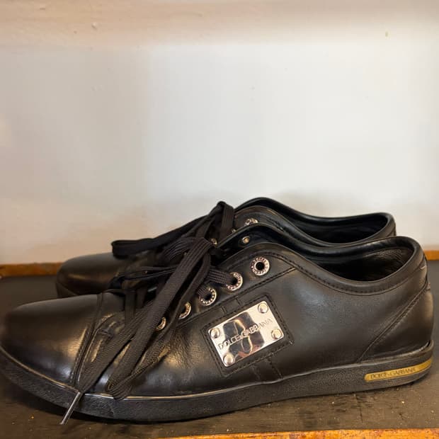 (실착있음)돌체엔가바나 레더 스니커즈