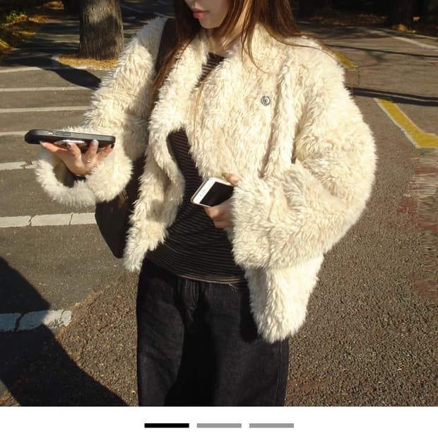아워캐비넷 sheep fur jacket