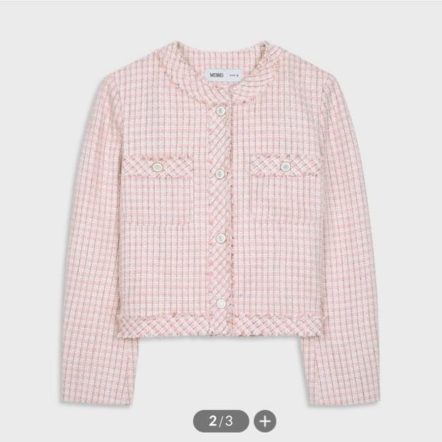 미쏘 수술디테일 트위드자켓 MIWJKC416G S