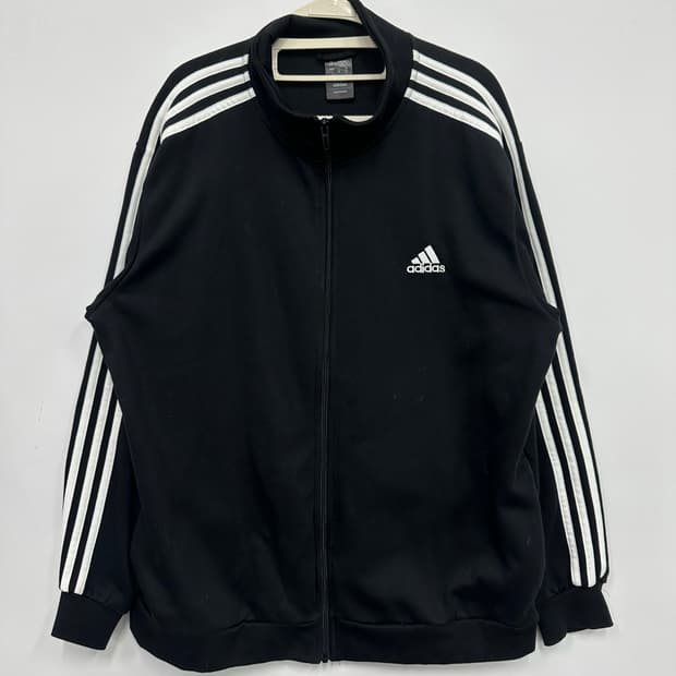 아디다스 블랙 마샬아츠 코튼 져지 트랙탑 