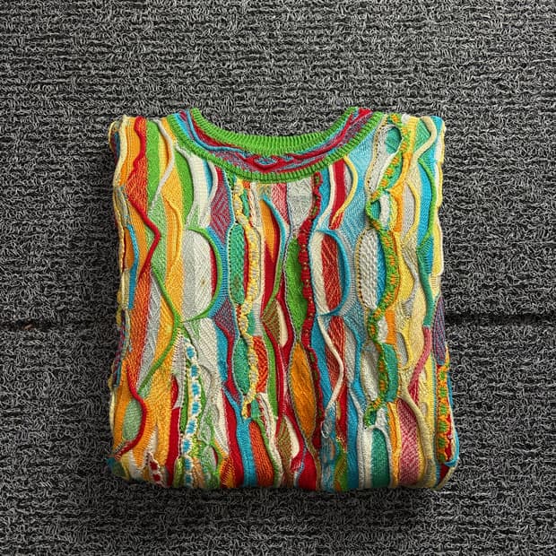 림노스 오스트레일리아 멀티컬러 케이블 니트 스웨터 2781