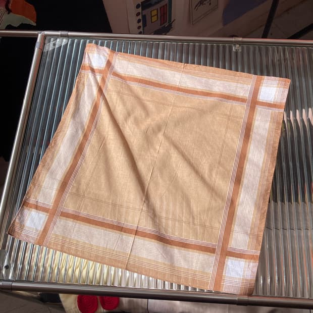 빈티지 에스닉 브라운 손수건