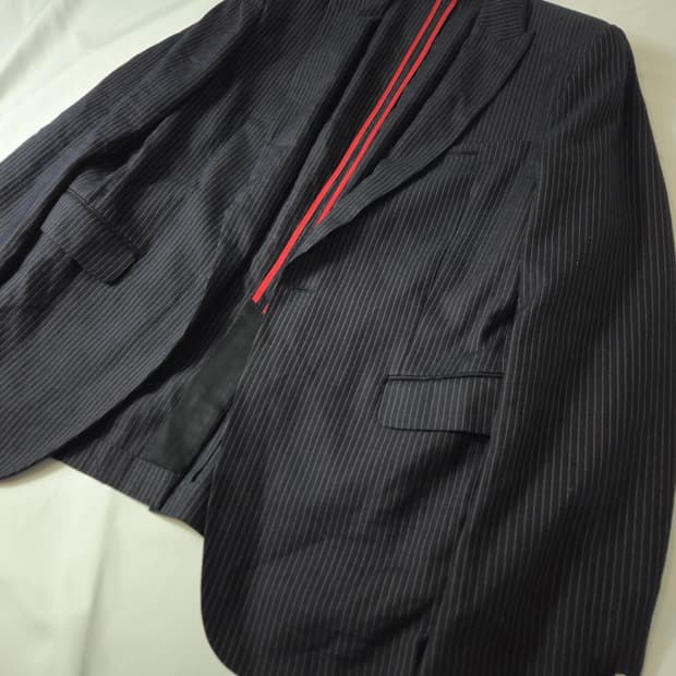 DIESEL 디젤 블랙골드 스트라이프 블레이저 정장 자켓 50