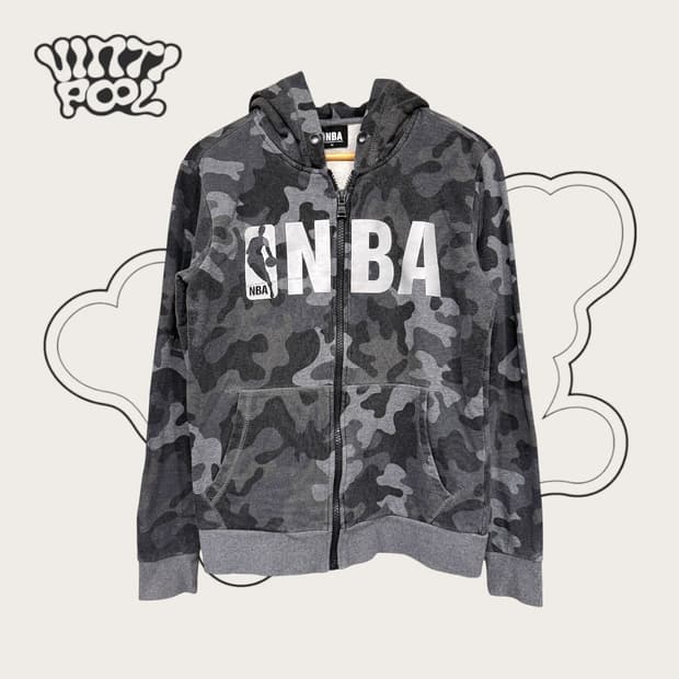NBA 카모플라쥬 후드집업 M 그레이