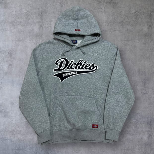 디키즈 스펠아웃 빅로고 그레이 후드티