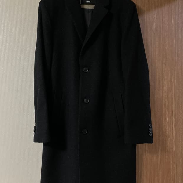 [50] BOSS 휴고보스 버진 울 미니멀 싱글 코트 다크 그레이