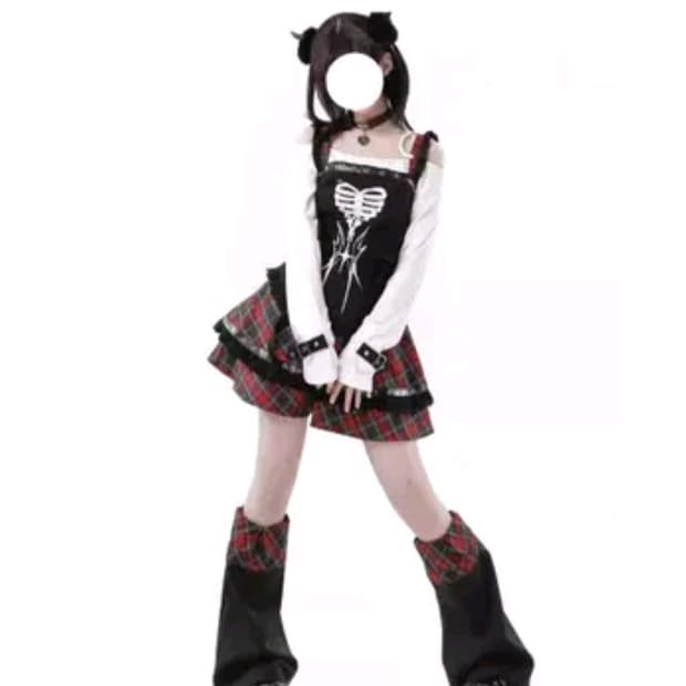 원가 137000원 대폭할인!!! 펑크 셋업 레드펑크 y2k 홍대 빈티지