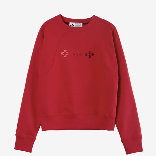 헤레틱 CRESCENDO WAVE SWEATSHIRT / red