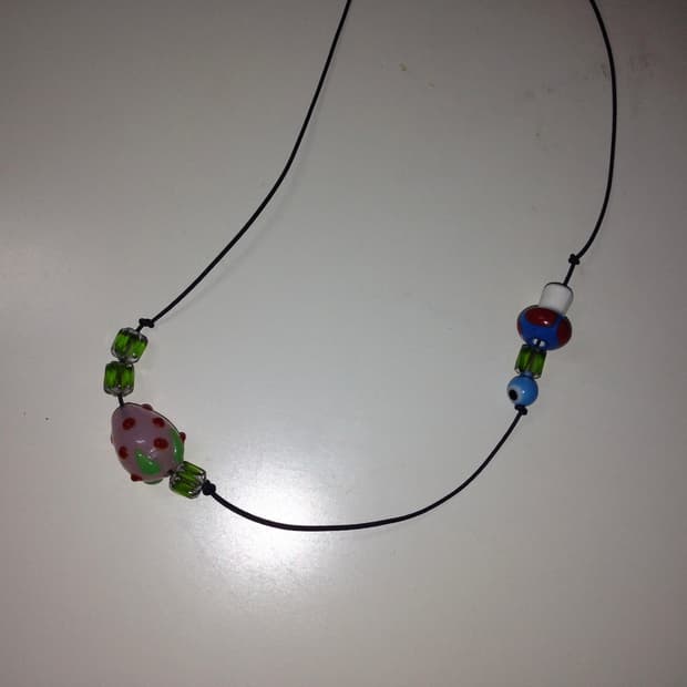 🍓strawberry mushroom necklace